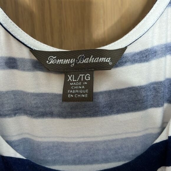 Tommy Bahama Aquarelle Stripe Tambour Dress Size XL - Picture 3 of 6